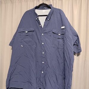 Columbia Men's Blue Casual Button Down Shirt